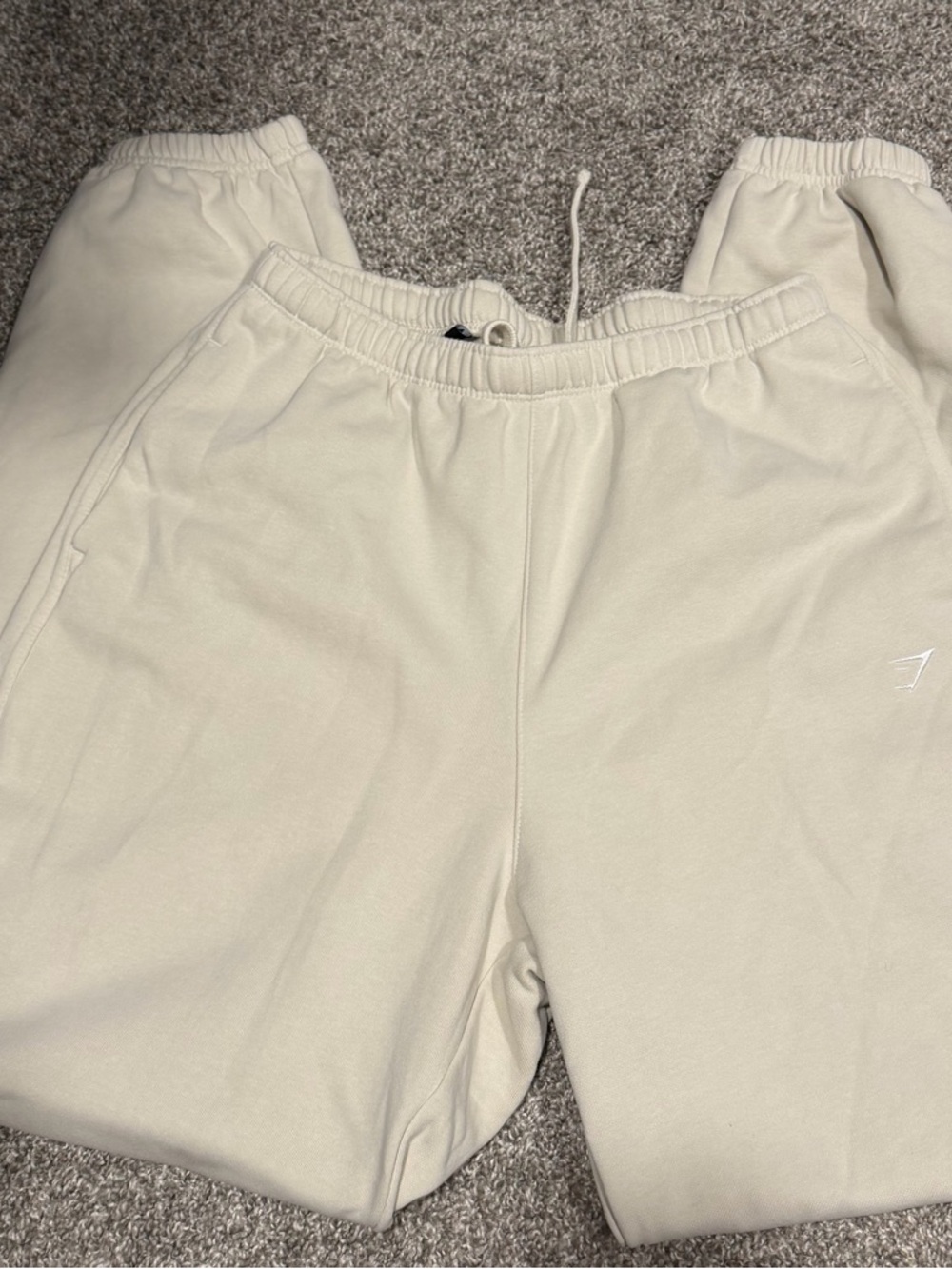 Gymshark Cream Logo Sweatpants Set